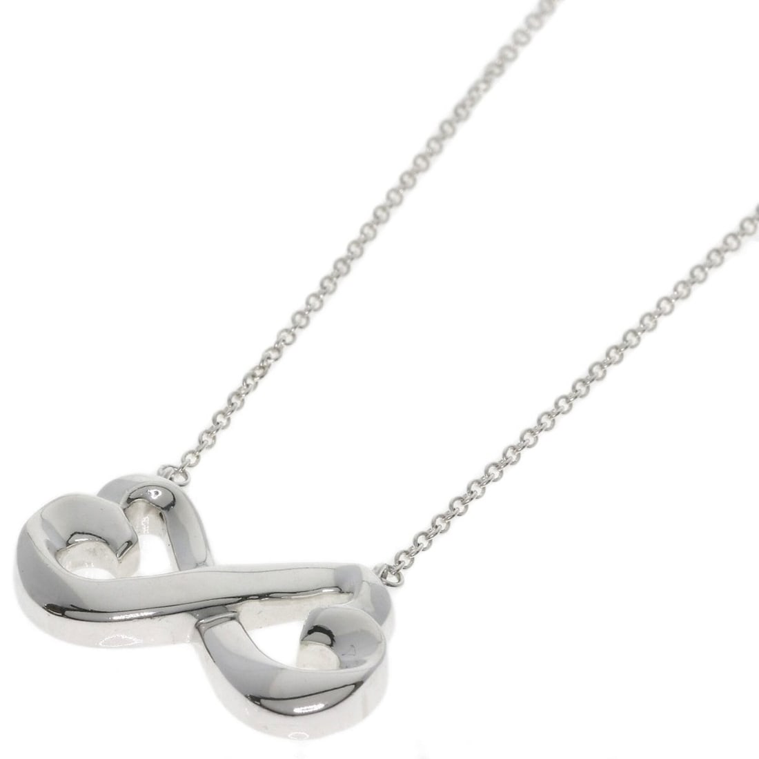 Tiffany & Co. Double Loving Heart Necklace, Silver, Women's.: --- Catalog ---Category: SizePendant Size: 11.5mm x 21.8mm / 0.45'' x 0.85''Neck Circumference: 43 cm / 16.92''Category: DesignGender: WomenMaterial: SilverNecklace Type: NecklaceCategory: GeneralBran