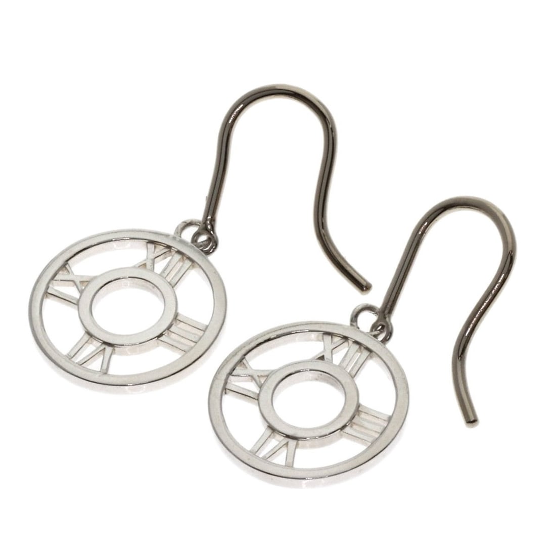 Tiffany & Co. Atlas Open Medallion Earrings, Silver, Women's.: --- Catalog ---Category: SizeSize (HxWxD): 15.70mm x 13.00mm / 0.62'' x 0.51''Category: DesignType: Stud earringsGender: WomenMaterial: SilverCategory: GeneralBrand: Tiffany--- Item List ---Section: C