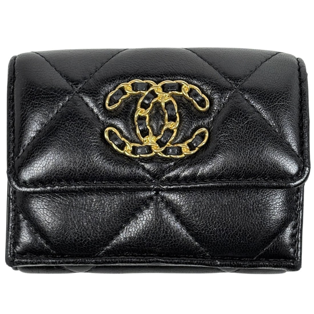 Chanel Coco Mark Bi-fold Wallet, 19 Small Flap Leather, Black, AP1789, Women's: --- Catalog ---Category: SizeSize (HxWxD): 7.5cm x 10.5cm x 3cm / 2.95'' x 4.13'' x 1.18''Category: DesignType: Wallet (bi-fold)Color: BlackGender: WomenMaterial: Leather Category: GeneralMPN: AP1789B