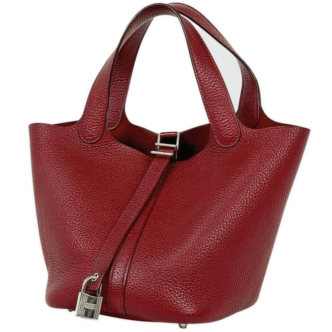 Hermes Picotin PM Handbag Mini Bag Togo Rouge Garance ?N Women's: --- Catalog ---Category: SizeSize (HxWxD): 18cm x 18cm x 13cm / 7.08'' x 7.08'' x 5.11''Category: DesignType: HandbagColor: Rouge garanceGender: WomenMaterial: Togo leather Category: GeneralBrand: Her