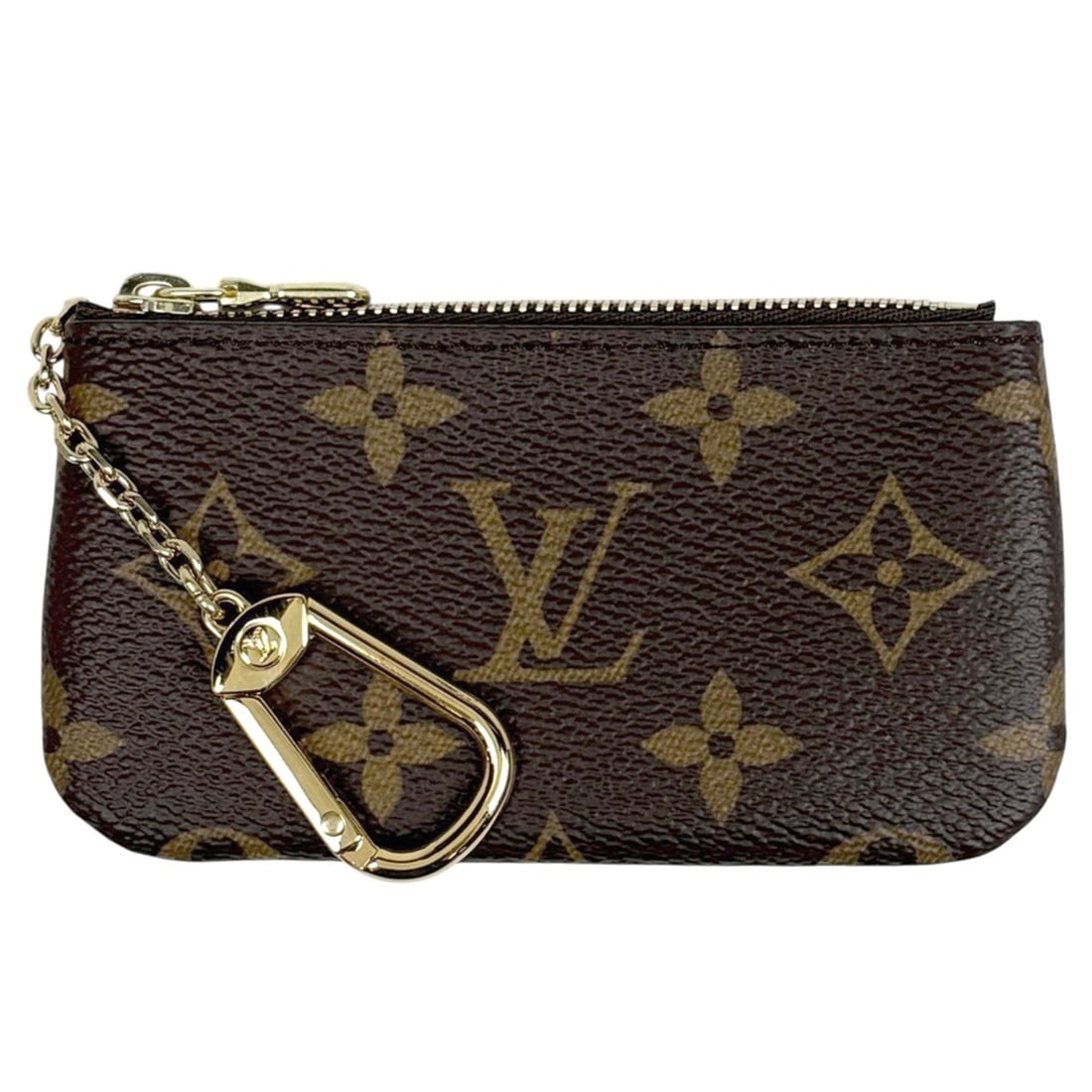 Louis Vuitton Pochette Clé Wallet/Coin Case with Keyring, Monogram Brown, M62650, Women's: --- Catalog ---Category: SizeSize (HxWxD): 6cm x 12cm x 1cm / 2.36'' x 4.72'' x 0.39''Category: DesignType: Coin purse/coin caseColor: Brown, MonogramGender: Women,MenMaterial: Monogram Category: Gene
