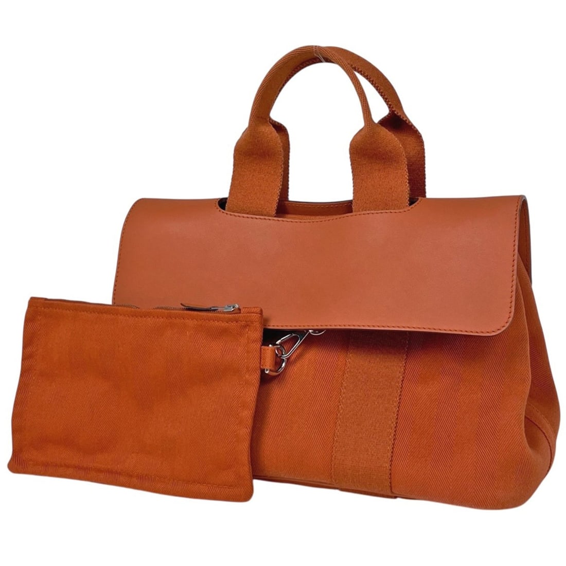 Hermes Valparaiso PM handbag, Toile Chevron, Potiron, women's.: --- Catalog ---Category: SizeSize (HxWxD): 20cm x 30cm x 14cm / 7.87'' x 11.81'' x 5.51''Category: DesignType: HandbagColor: PotironGender: WomenMaterial: Toile chevron Category: GeneralBrand: Hermes-