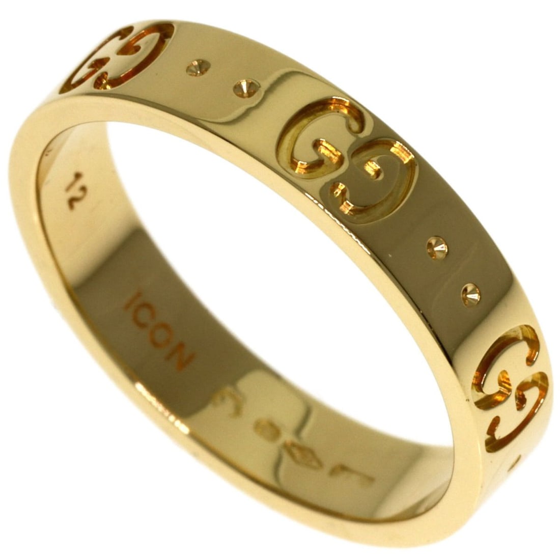 Gucci Icon #12 Ring - 18K Yellow Gold Women's GUCCI: --- Catalog ---Category: SizeJP Size: 12US Size: 6.5Category: DesignType: Band ringGender: WomenMaterial: Yellow gold (18K)Category: GeneralBrand: Gucci--- Item List ---Section: ConditionRanking: Rank