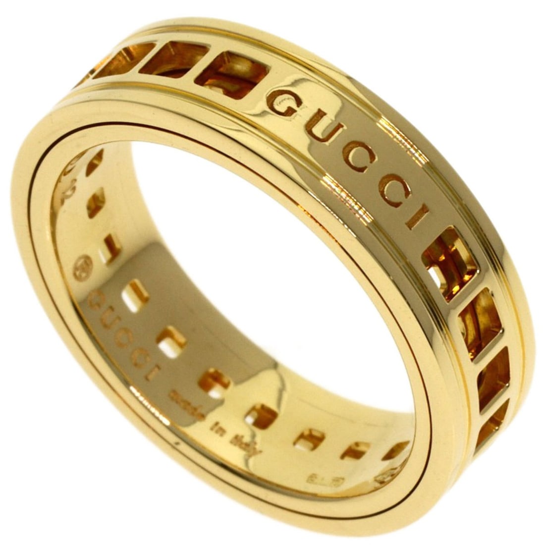 Gucci Scroll #12 Ring, 18K Yellow Gold, Women's.: --- Catalog ---Category: SizeJP Size: 12US Size: 6.5Category: DesignType: Band ringGender: WomenMaterial: Yellow gold (18K)Category: GeneralBrand: Gucci--- Item List ---Section: ConditionRanking: Rank