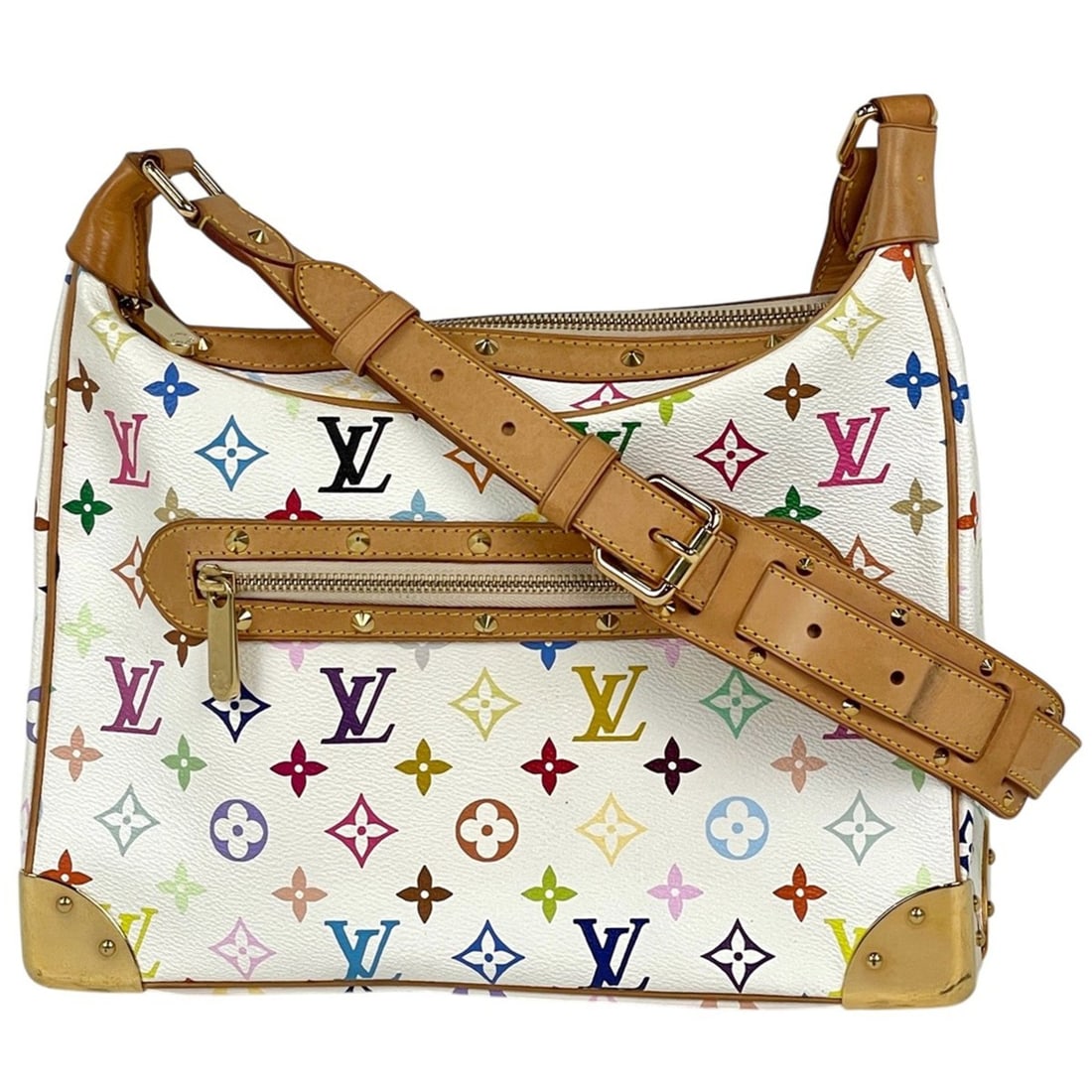 Louis Vuitton Boulogne One-Shoulder Bag, Monogram Multicolor, Blanc (White), M92660, Women's: --- Catalog ---Category: SizeSize (HxWxD): 19cm x 30cm x 10cm / 7.48'' x 11.81'' x 3.93''Category: DesignType: Shoulder bagColor: Blanc, Monogram, Multi-color, WhiteGender: WomenMaterial: Monogram Mul