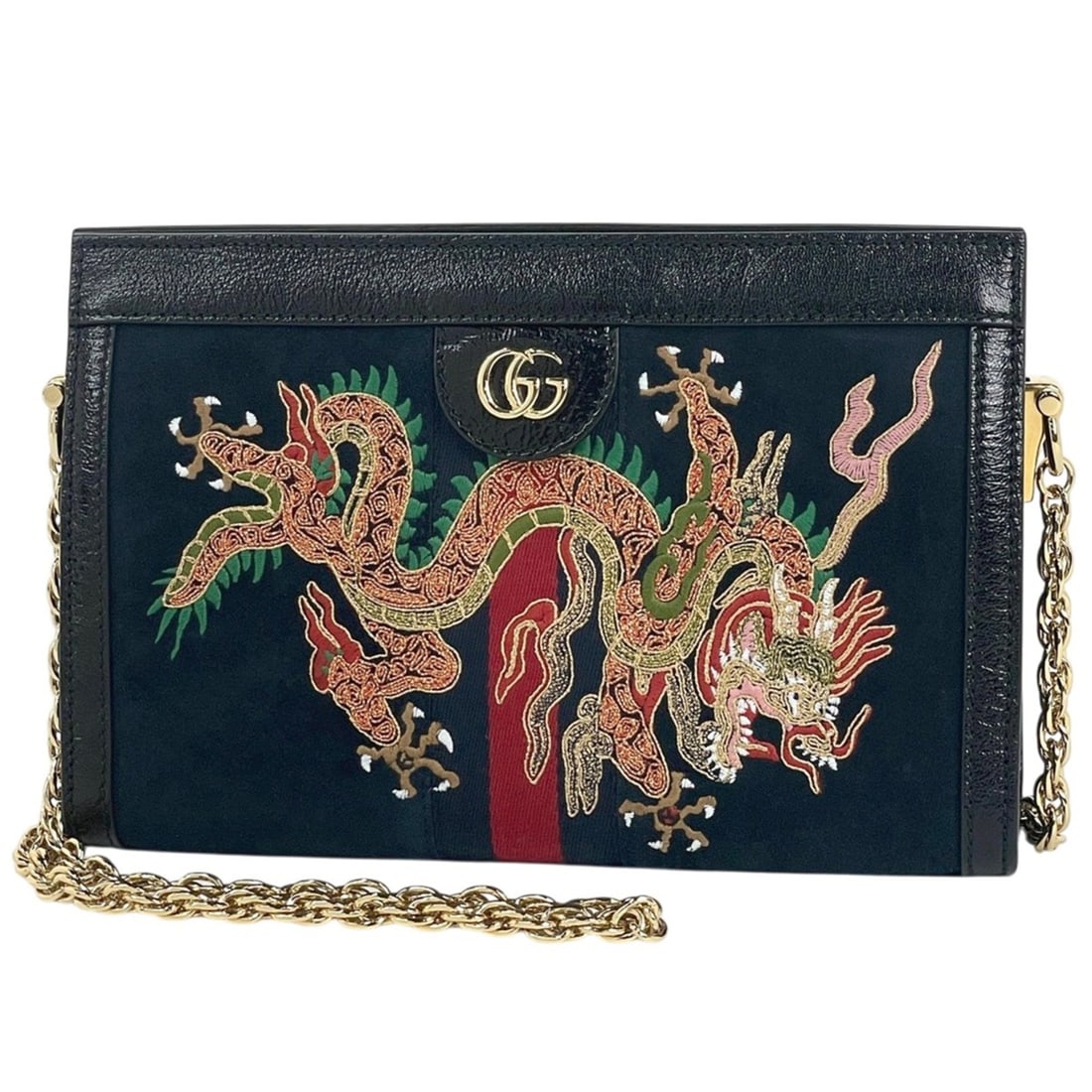 Gucci Ophidia Medium Shoulder Bag, Suede, Navy, 503877, Women's: --- Catalog ---Category: SizeSize (HxWxD): 17cm x 26cm x 7cm / 6.69'' x 10.23'' x 2.75''Category: DesignType: Shoulder bagColor: NavyGender: WomenMaterial: Suede Category: GeneralMPN: 503877Brand: Guc