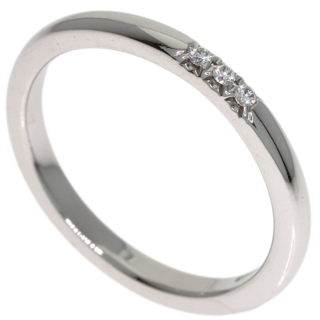 Tiffany & Co. Forever Classic Band 3-Diamond Ring, Platinum PT950, Women's.: --- Catalog ---Category: SizeJP Size: 9US Size: 5Category: DesignType: Band ringStone: DiamondGender: WomenMaterial: Platinum 950Category: GeneralBrand: Tiffany--- Item List ---Section: ConditionRanki