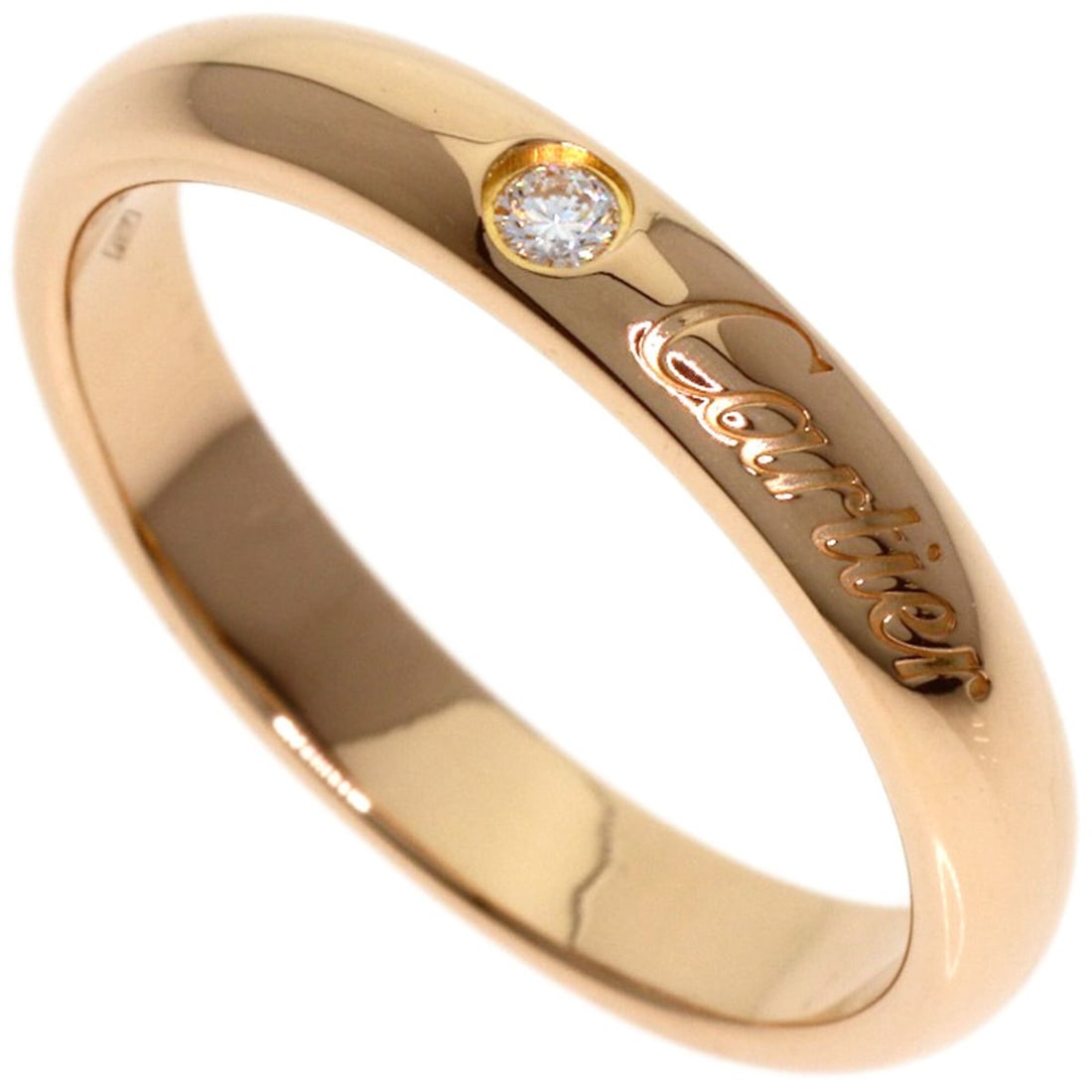 Cartier 1895 Wedding Diamond Ring #49, 18K Pink Gold, Women's. (1 of 6)