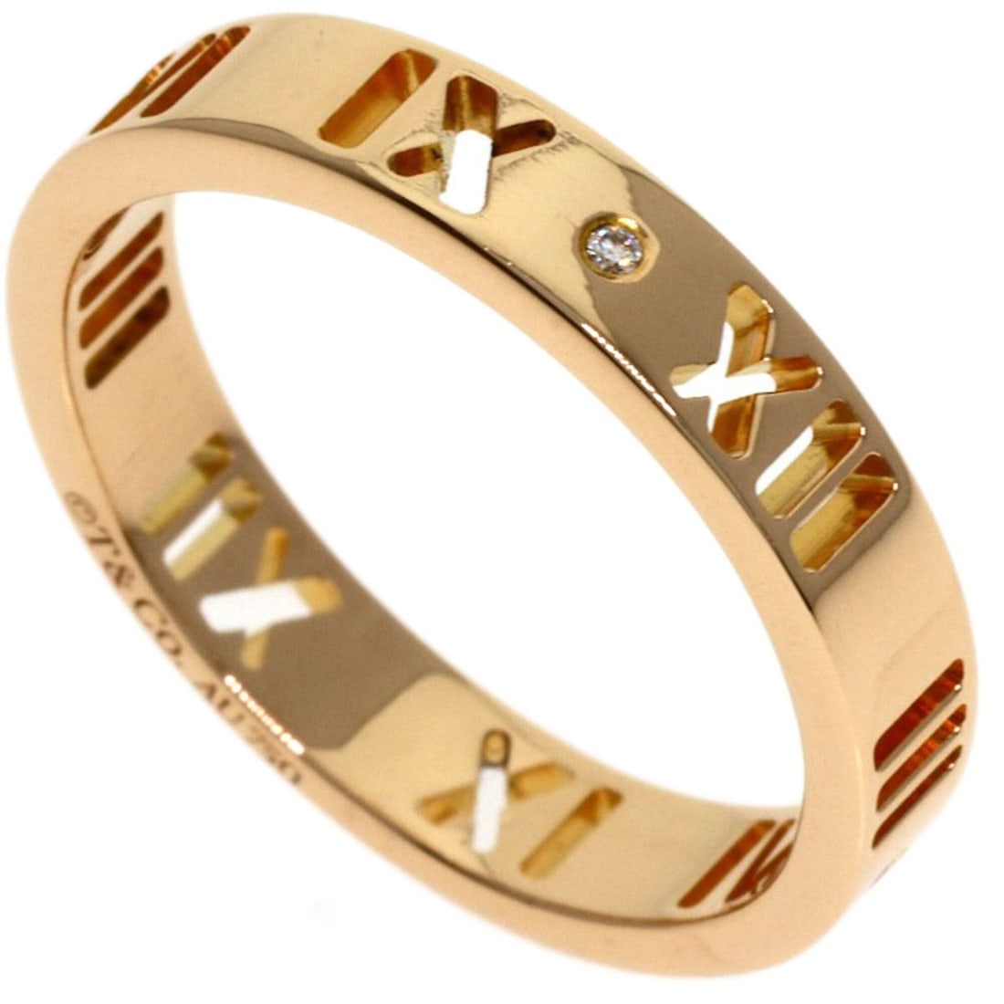 Tiffany & Co. Atlas 4P Diamond Ring, 18K Pink Gold, Women's.: --- Catalog ---Category: SizeJP Size: 10US Size: 5.5Category: DesignType: Band ringStone: DiamondGender: WomenMaterial: Pink gold (18K)Category: GeneralBrand: Tiffany--- Item List ---Section: Conditio