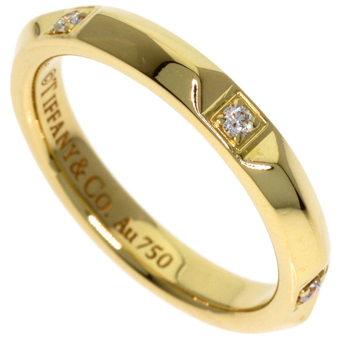 Tiffany & Co. True Band Diamond Ring, 18K Yellow Gold, Women's.: --- Catalog ---Category: SizeJP Size: 4US Size: 3Category: DesignType: Band ringStone: DiamondGender: WomenMaterial: Yellow gold (18K)Category: GeneralBrand: Tiffany--- Item List ---Section: Condition