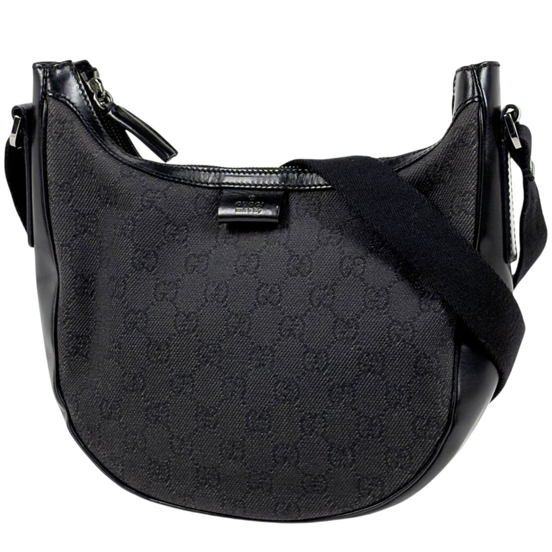 Gucci GG pattern shoulder bag, canvas, black, women's.: --- Catalog ---Category: SizeSize (HxWxD): 19cm x 24cm x 7cm / 7.48'' x 9.44'' x 2.75''Category: DesignType: Shoulder bagColor: BlackGender: WomenMaterial: GG canvas Category: GeneralBrand: Gucci--- I