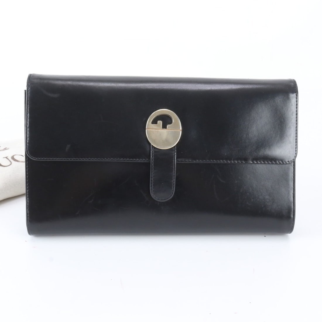 Vintage Gucci Leather Clutch Handbag, Second Pouch, Black, Women's: --- Catalog ---Category: SizeSize (HxWxD): 17cm x 28cm x 4cm / 6.69'' x 11.02'' x 1.57''Category: DesignType: Clutch bag, PouchColor: BlackGender: WomenMaterial: Leather Category: GeneralBrand: GucciC