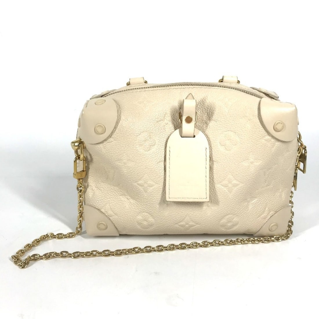 LOUIS VUITTON M45394 Monogram Empreinte Petite Malle Souple Handbag Shoulder Bag Leather Women's: --- Catalog ---Category: SizeSize (HxWxD): 13cm x 20cm x 9cm / 5.11'' x 7.87'' x 3.54''Category: DesignType: Handbag, Shoulder bagColor: WhiteGender: WomenMaterial: Monogram Empreinte Category: Genera