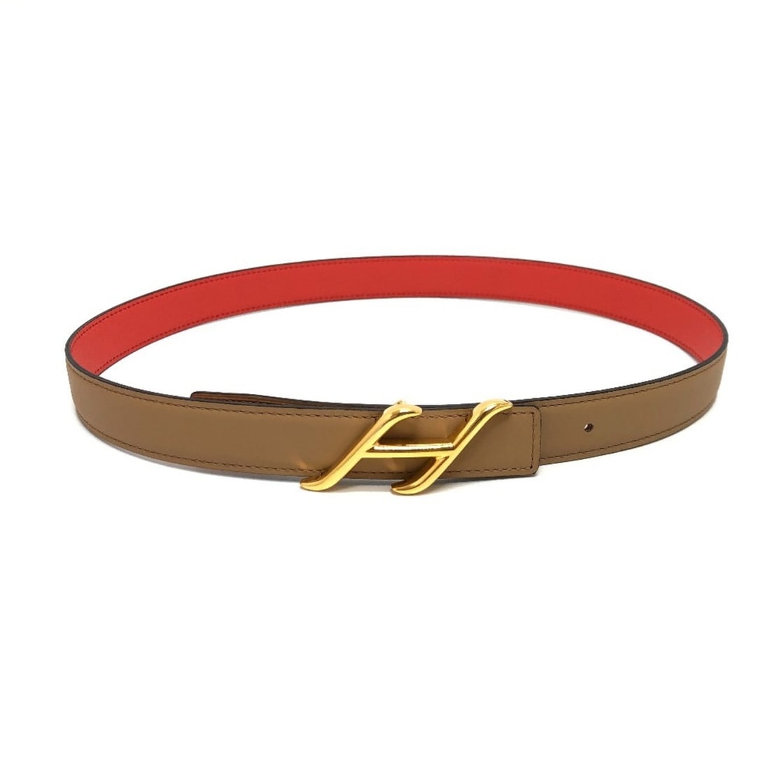 HERMES Constance Belt Buckle HDN Reversible Accessory Swift Epson Women's Brown x Orange E-240911-11: --- Catalog ---Category: SizeLength: 75.5cm - 79cm / 29.72'' - 31.1''Category: DesignType: Standard beltColor: Brown, OrangeGender: WomenLeather/Fur Type: Epsom leather, Swift leatherMaterial (Strap):
