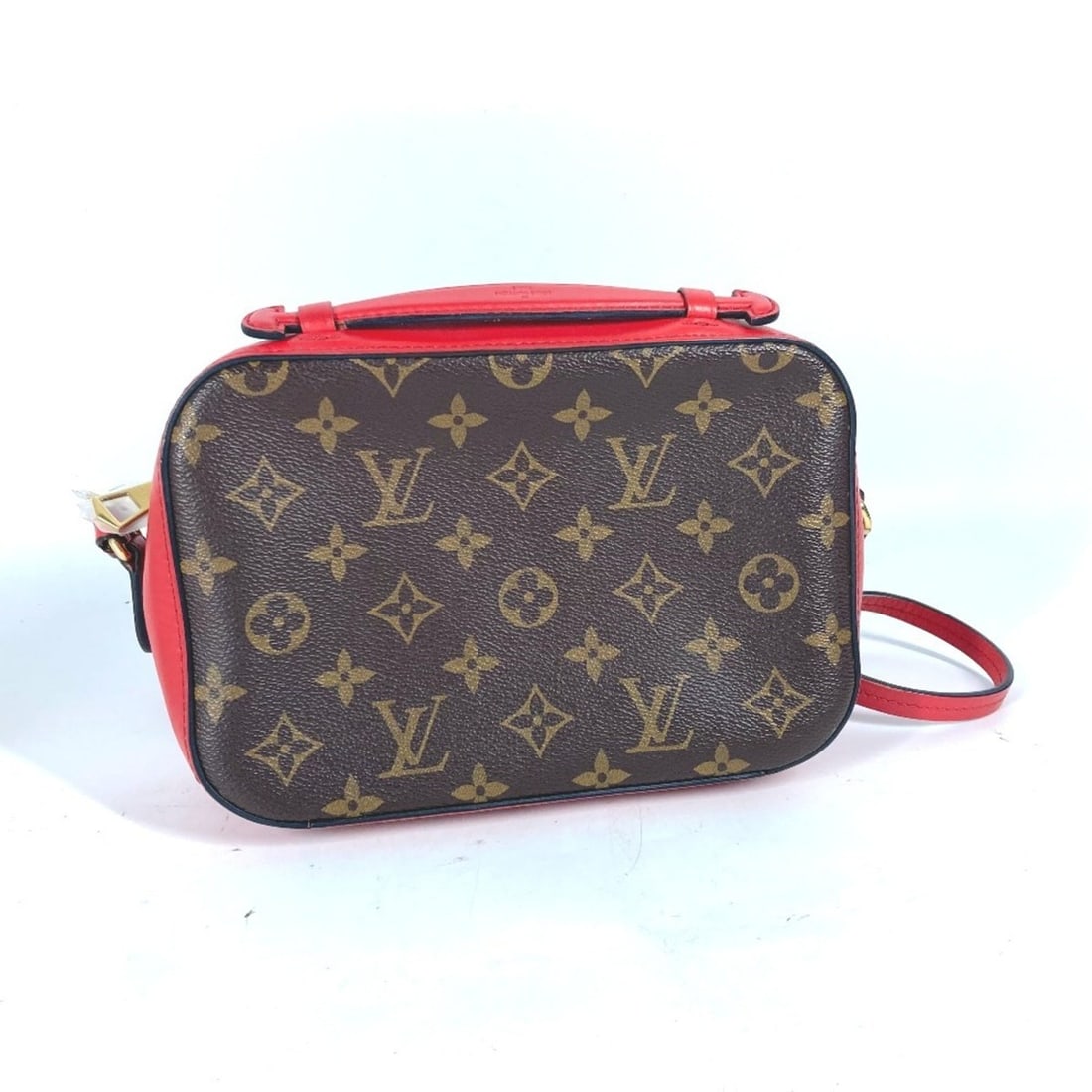 LOUIS VUITTON M43556 Monogram Santonge Pochette Bag Handbag Shoulder Canvas Women's Coquelicot Red (1 of 13)