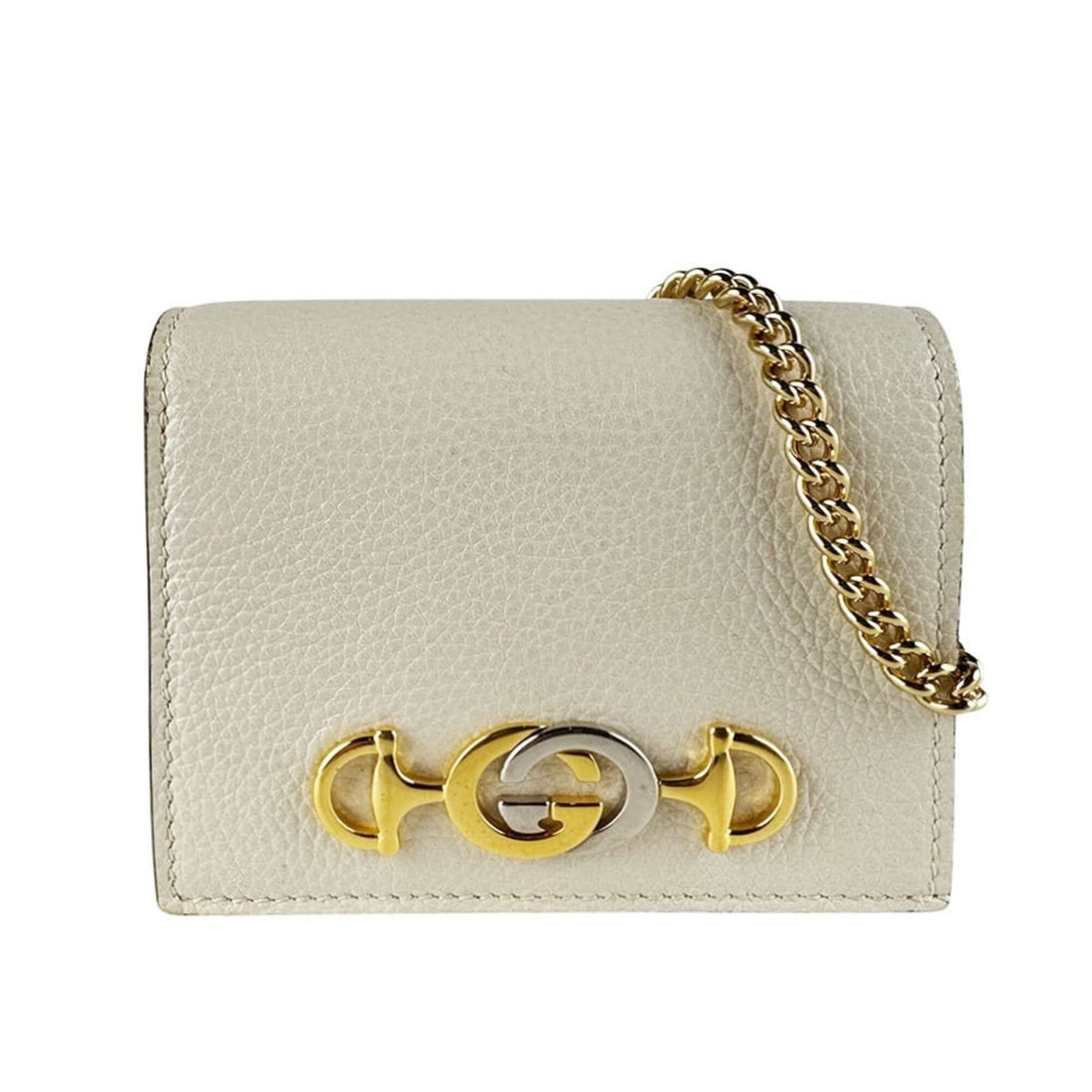 Gucci bi-fold wallet, leather, ivory, gold, silver, women's, 570660 z10317: --- Catalog ---Category: SizeSize (HxWxD): 9cm x 11cm x 2cm / 3.54'' x 4.33'' x 0.78''Category: DesignType: Wallet (bi-fold)Color: IvoryGender: WomenMaterial: Leather Category: GeneralMPN: 570660Brand