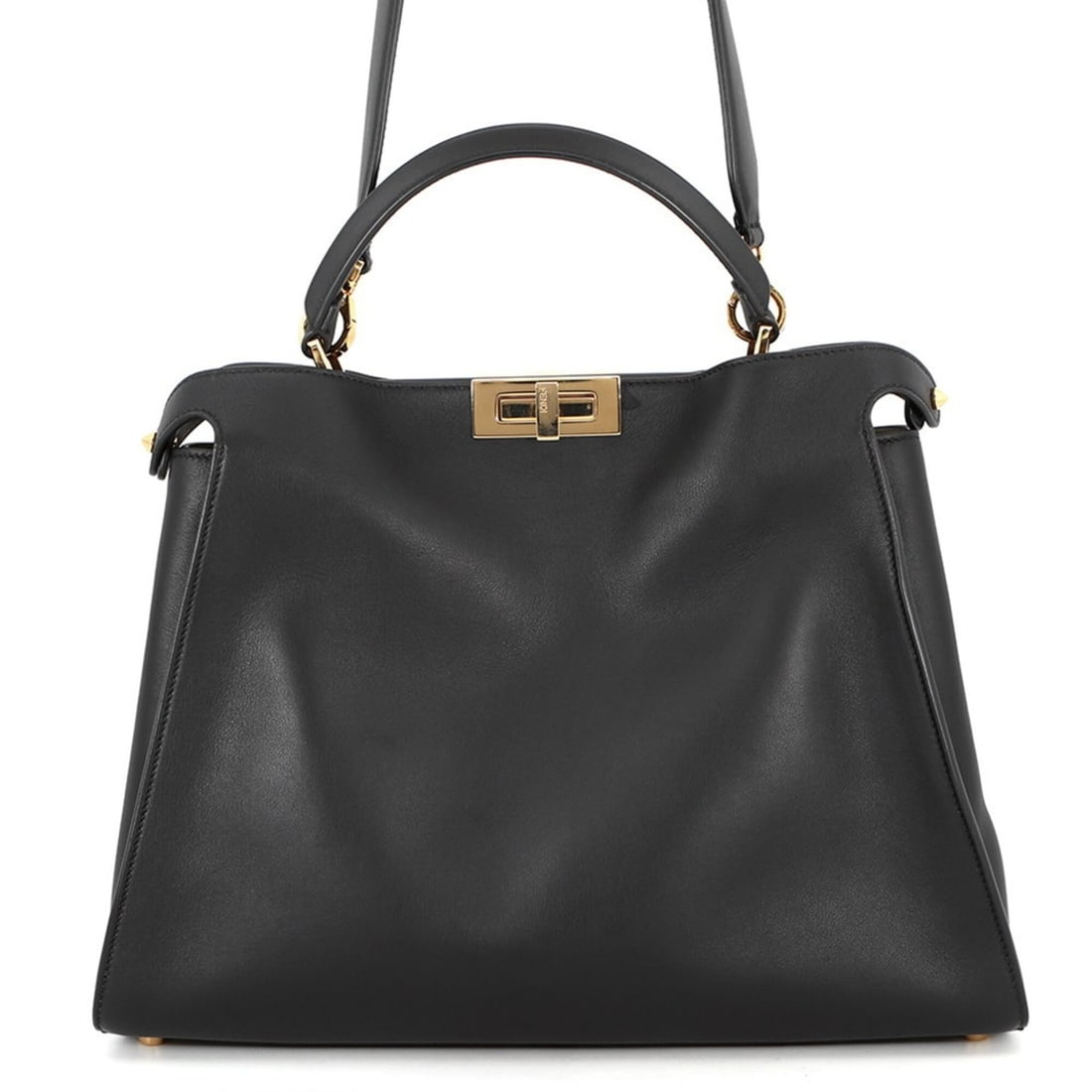 Fendi Peekaboo Essentially Leather Handbag 8BN300 FENDI 2-way Shoulder Bag Black: --- Catalog ---Category: SizeSize (HxWxD): 29cm x 39cm x 13.5cm / 11.41'' x 15.35'' x 5.31''Category: DesignType: Handbag, Shoulder bagColor: BlackGender: WomenMaterial: Leather Category: GeneralMPN: 