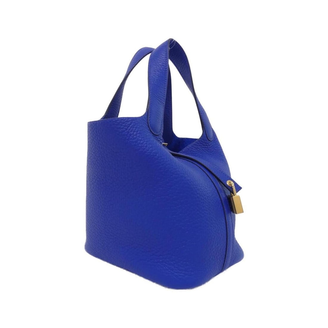 Hermes Picotin Lock PM 056289CC Handbag: --- Catalog ---Category: SizeSize (HxWxD): 18.5cm x 18cm x 13cm / 7.28'' x 7.08'' x 5.11''Category: DesignType: HandbagColor: Blue, Blue royalGender: WomenMaterial: Taurillon clemence leather