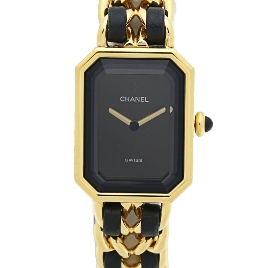 CHANEL Premiere S size H0001 483011001 Women's Watch GP (Gold Plated) x Leather 130517: --- Catalog ---Category: SizeWrist Size: 13.5cm / 5.31''Case Diameter: 20mm / 0.79''Category: DesignType: WristwatchGender: WomenColor (Dial): BlackMaterial (Band): Gold plated, LeatherMaterial (Case)