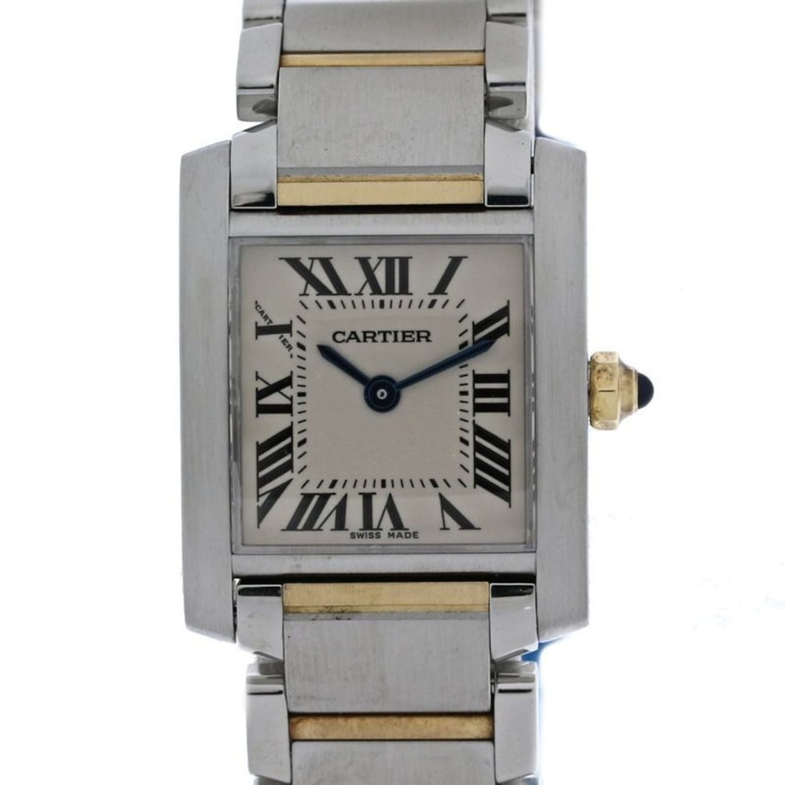 CARTIER Tank Française SM W51007Q4 Women's Watch SSx18K Yellow Gold 40515: --- Catalog ---Category: SizeWrist Size: 17cm / 6.69''Case Diameter: 20mm / 0.79''Category: DesignType: WristwatchGender: WomenColor (Dial): IvoryMaterial (Band): Stainless steel, Yellow gold (18K)Mat