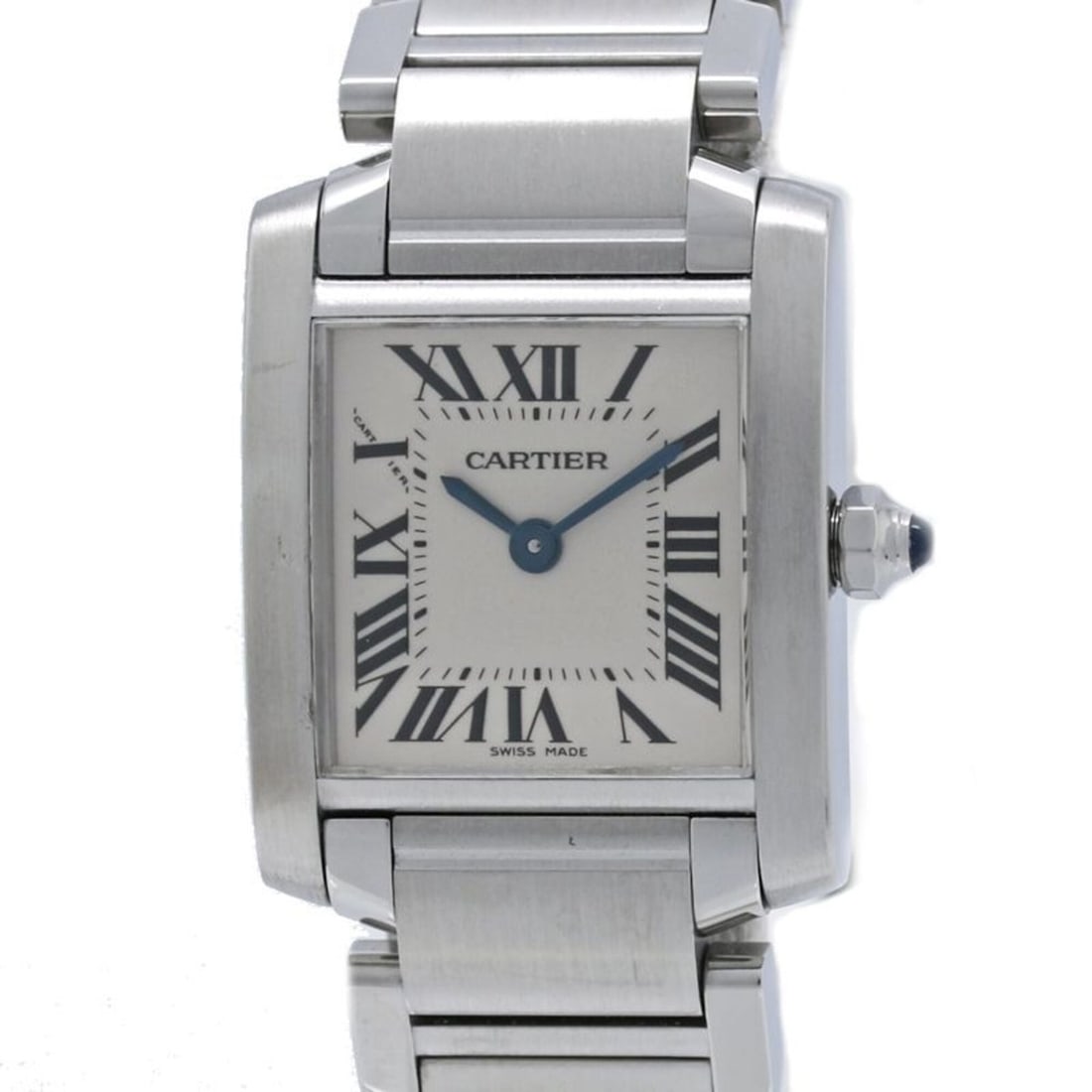 CARTIER Tank Française SM W51008Q3 Women's Watch SS 40511: --- Catalog ---Category: SizeWrist Size: 17cm / 6.69''Case Diameter: 20mm / 0.79''Category: DesignType: WristwatchGender: WomenColor (Dial): IvoryMaterial (Band): Stainless steelMaterial (Case): Stain