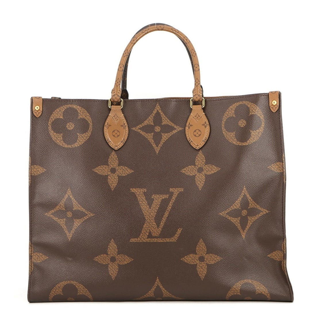 Louis Vuitton Monogram Reverse Giant OnTheGo GM Tote Bag M45320. handbag, 2-way shoulder bag.: --- Catalog ---Category: SizeSize (HxWxD): 32cm x 41cm x 16.5cm / 12.59'' x 16.14'' x 6.49''Category: DesignType: Handbag, Shoulder bag, Tote bagColor: Monogram Reverse, Red colorGender: