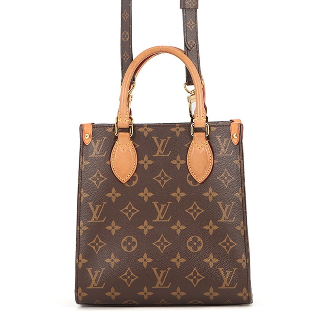 Louis Vuitton Monogram Sac Plat BB Handbag M45847 LOUIS VUITTON 2-way Shoulder Bag for Women: --- Catalog ---Category: SizeSize (HxWxD): 22cm x 21.5cm x 9.5cm / 8.66'' x 8.46'' x 3.74''Category: DesignType: Handbag, Shoulder bagColor: Monogram, Red colorGender: WomenMaterial: Monogram