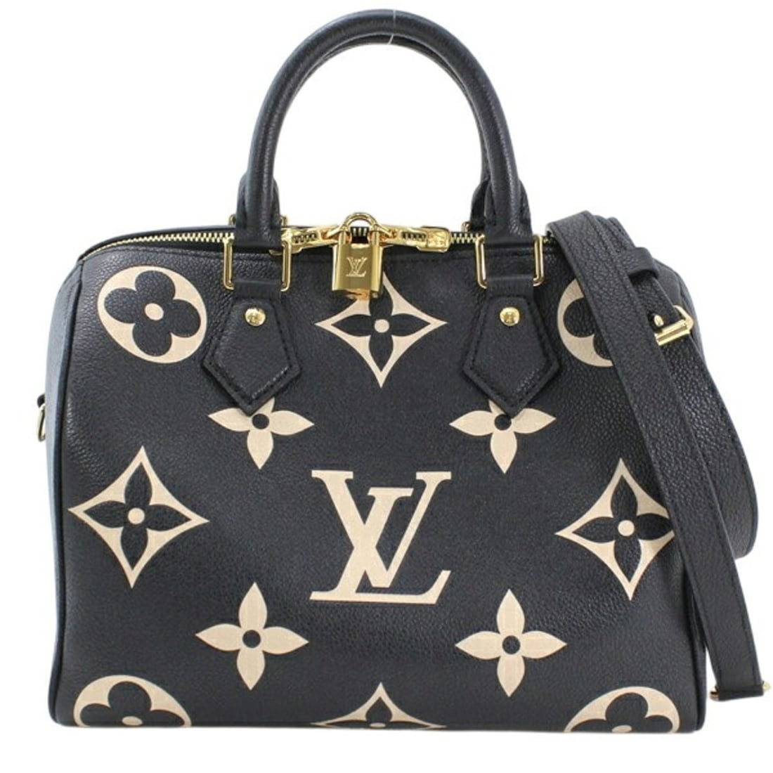 Louis Vuitton Speedy Bandoulière 25 Monogram Empreinte Leather M58947 Men's/Women's T6192: --- Catalog ---Category: SizeSize (HxWxD): 19cm x 25cm x 14cm / 7.48'' x 9.84'' x 5.51''Category: DesignType: Handbag, Shoulder bagColor: BlackGender: Men,WomenMaterial: Monogram Empreinte Category: G