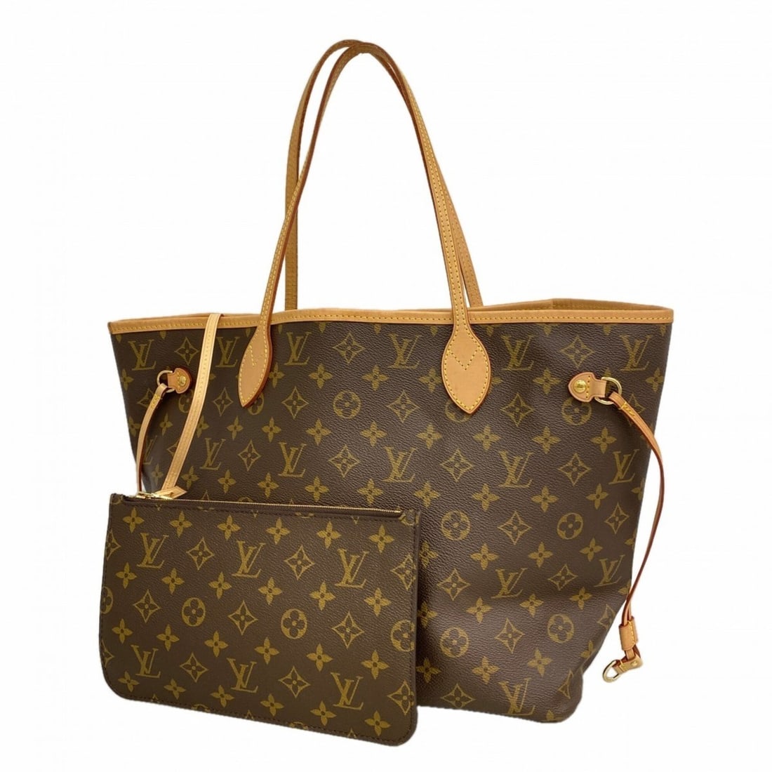 Louis Vuitton Monogram Neverfull MM Tote Bag M46975 Brown Rose Beige Women's (1 of 10)