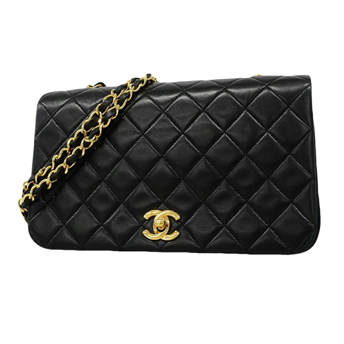 Chanel Matelassé Chain Shoulder Bag, Lambskin, Black, Women's: --- Catalog ---Category: SizeSize (HxWxD): 14.5cm x 23cm x 7cm / 5.7'' x 9.05'' x 2.75''Category: DesignType: Shoulder bagColor: BlackGender: WomenMaterial: Leather Hardware Color: GoldLeather/Fur Typ