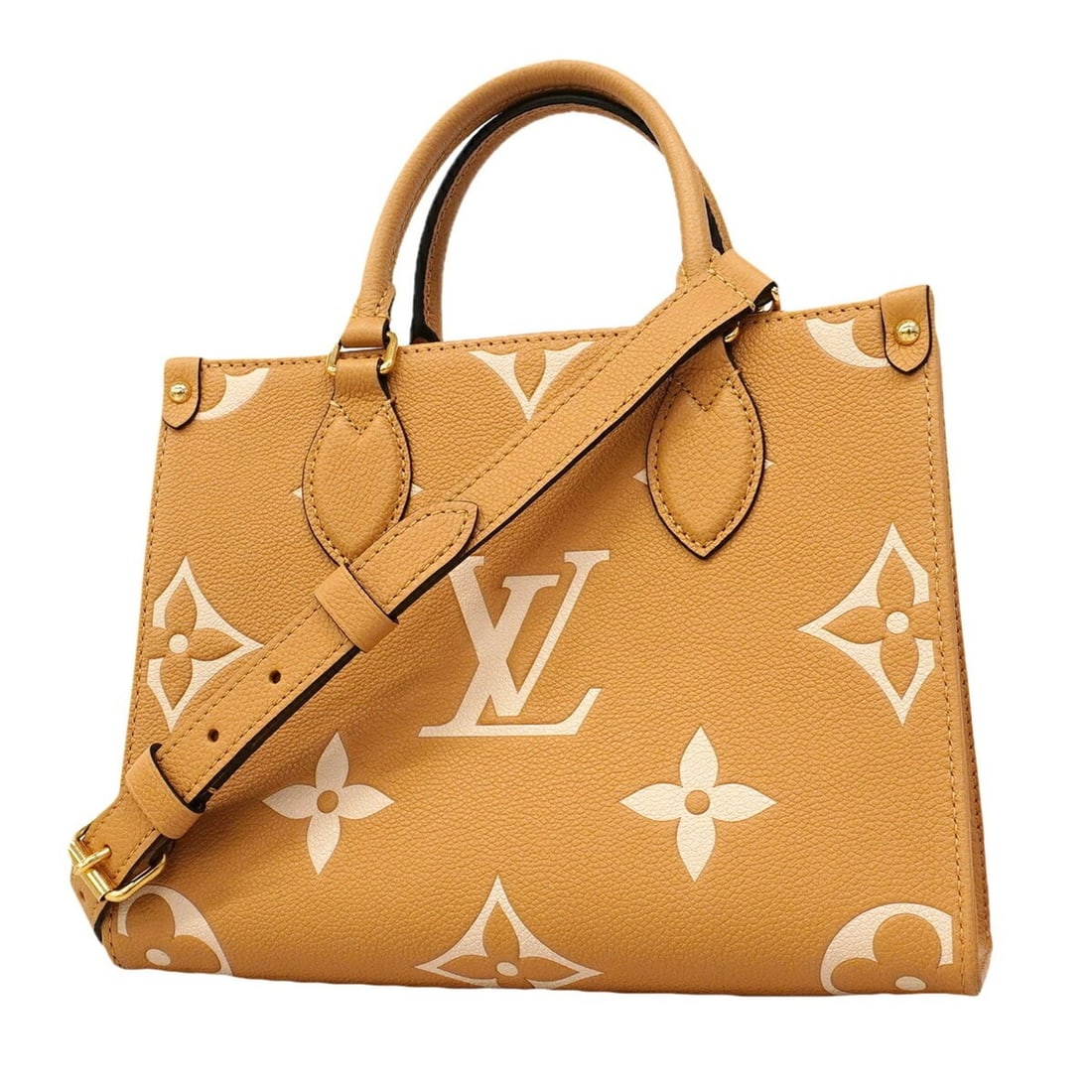 Louis Vuitton Monogram Empreinte Bicolor OnTheGo PM Handbag M12513 Arizona Cream 2-way bag for women: --- Catalog ---Category: SizeSize (HxWxD): 19cm x 25.5cm x 10.5cm / 7.48'' x 10.03'' x 4.13''Category: DesignType: HandbagColor: CreamGender: WomenCategory: GeneralMPN: M12513Brand: Louis Vuitton--- I