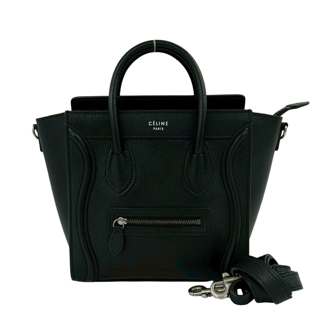 CELINE Luggage Nano Shopper Leather 2-way Shoulder Bag/Handbag, Black, Women's, 30834: --- Catalog ---Category: SizeSize (HxWxD): 20cm x 20cm x 7.5cm / 7.87'' x 7.87'' x 2.95''Category: DesignType: Handbag, Shoulder bagColor: BlackGender: WomenMaterial: Leather Category: GeneralBrand: C
