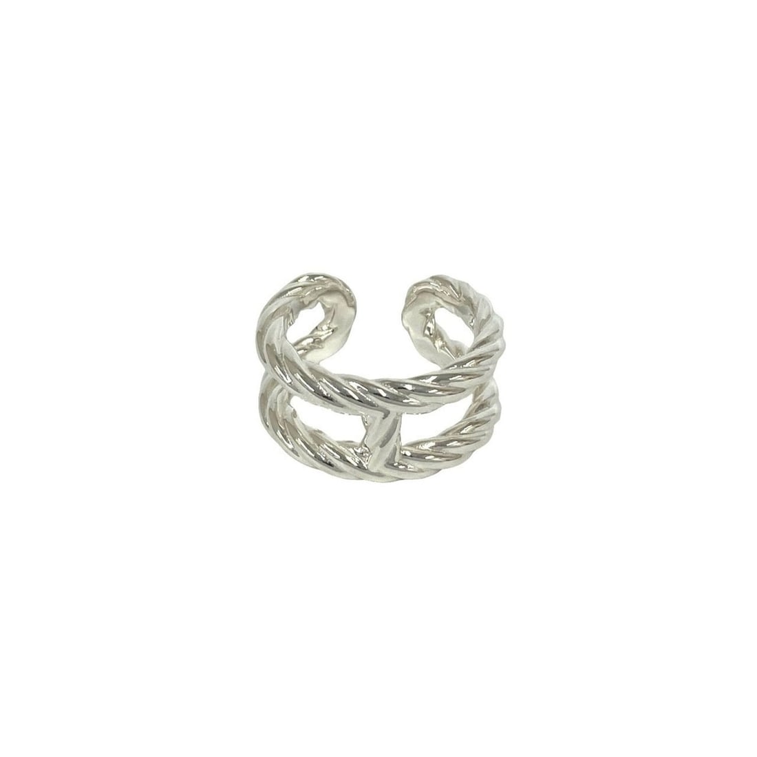 HERMES Chaine d'Ancre Area 2 Ring, Sterling Silver 925, Accessory, Item No. 39384: --- Catalog ---Category: SizeJP Size: 17US Size: 8.5Category: DesignType: Band ringColor: SilverGender: WomenMaterial: Silver 925Category: GeneralBrand: Hermes--- Item List ---Section: ConditionRankin