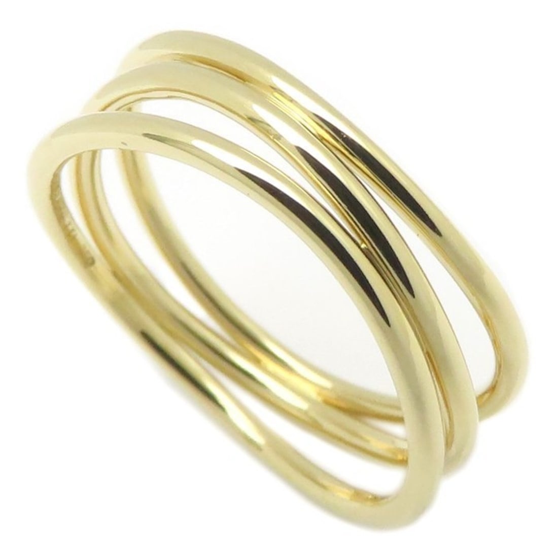 TIFFANY&Co. Tiffany Wave 3-Row Ring, Elsa Peretti Design, 18K Yellow Gold, Women's, 295707: --- Catalog ---Category: SizeJP Size: 9.5US Size: 5Category: DesignType: Band ringColor: Yellow goldGender: WomenMaterial: Yellow gold (18K)Category: GeneralBrand: Tiffany--- Item List ---Section: Con