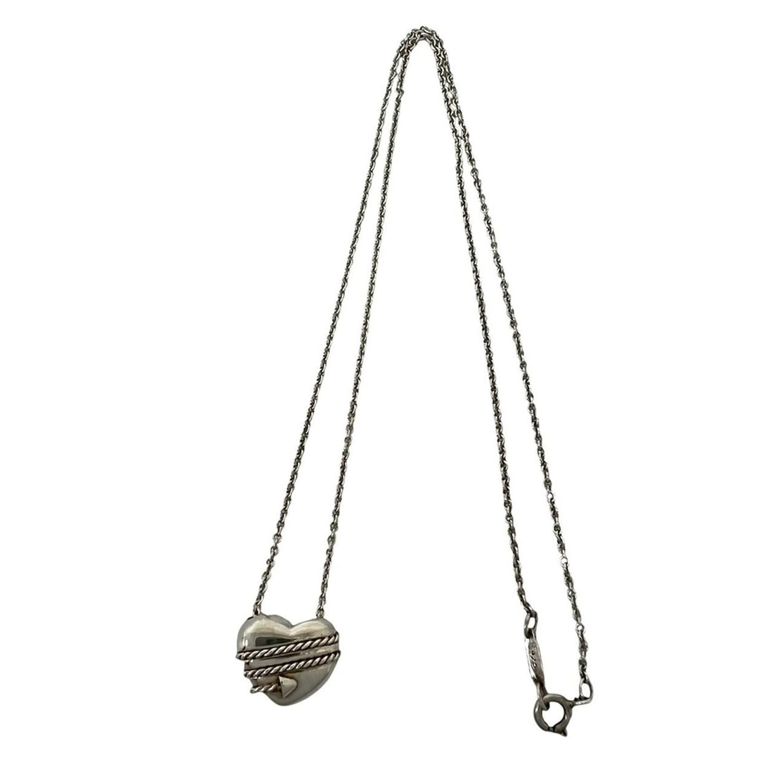 TIFFANY&Co. Tiffany Vintage Heart & Arrow Necklace, Sterling Silver 925 Pendant, Accessory, 202-6 (1 of 15)