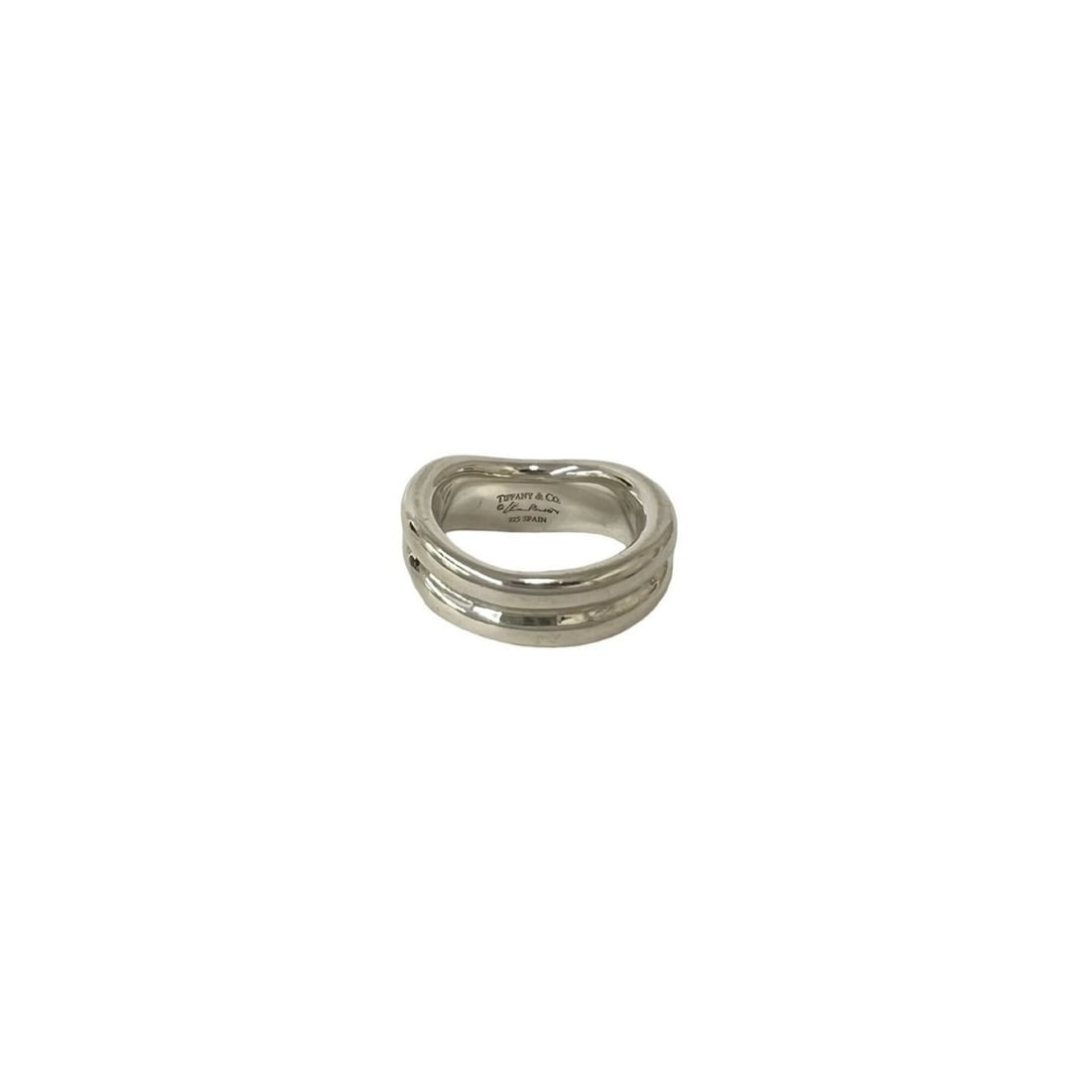 TIFFANY&Co. Tiffany Vintage Double Curved Ring, Sterling Silver 925, Accessory, 153-4: --- Catalog ---Category: SizeJP Size: 8.5US Size: 4.5Category: DesignType: Band ringColor: SilverGender: WomenMaterial: Silver 925Category: GeneralBrand: Tiffany--- Item List ---Section: ConditionRank