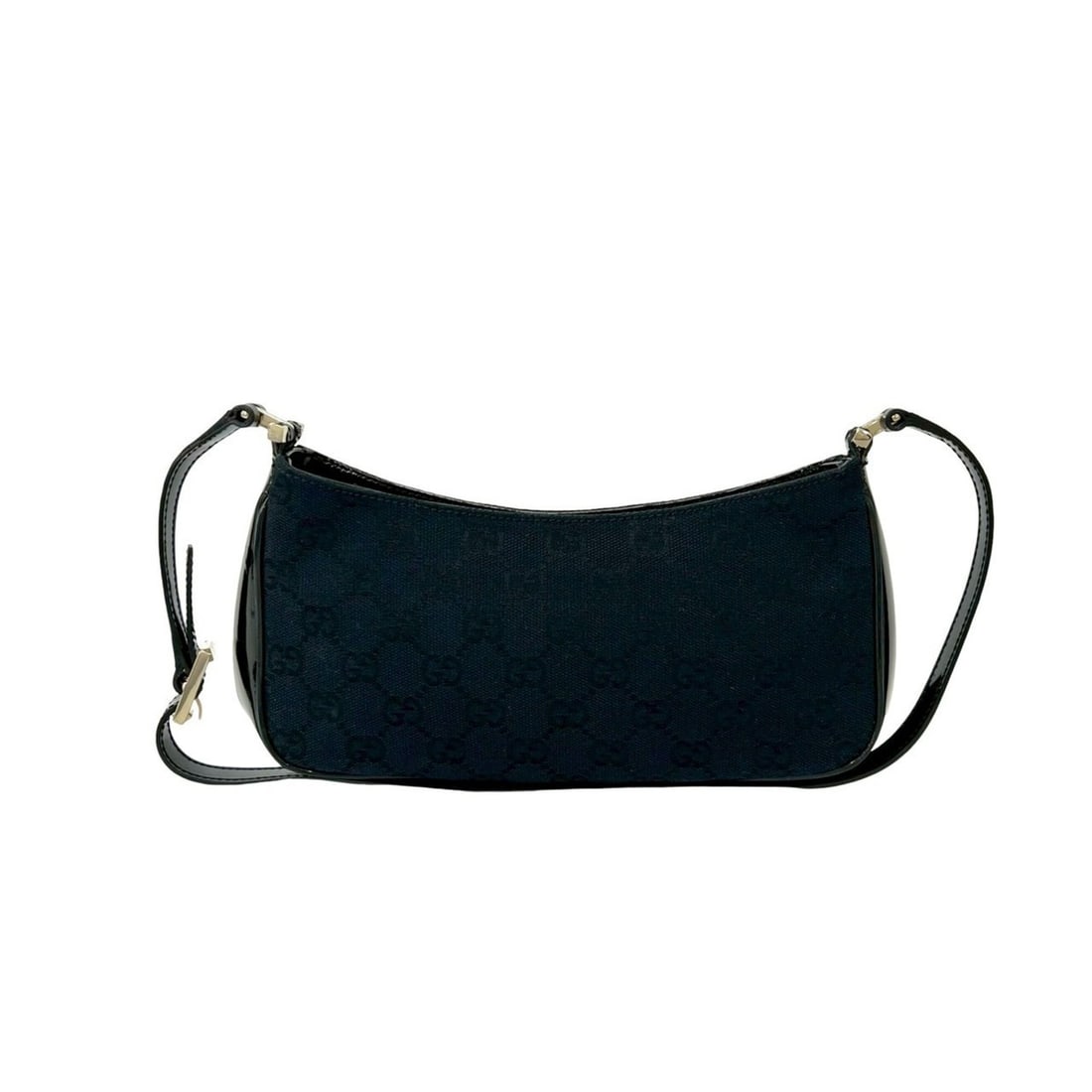 GUCCI GG Canvas Enamel Leather Genuine Semi-Shoulder Bag One-Shoulder Black 56298: --- Catalog ---Category: SizeSize (HxWxD): 11cm x 26.5cm x 3.5cm / 4.33'' x 10.43'' x 1.37''Category: DesignType: Shoulder bagColor: BlackGender: WomenMaterial: Canvas Category: GeneralBrand: Gucci---