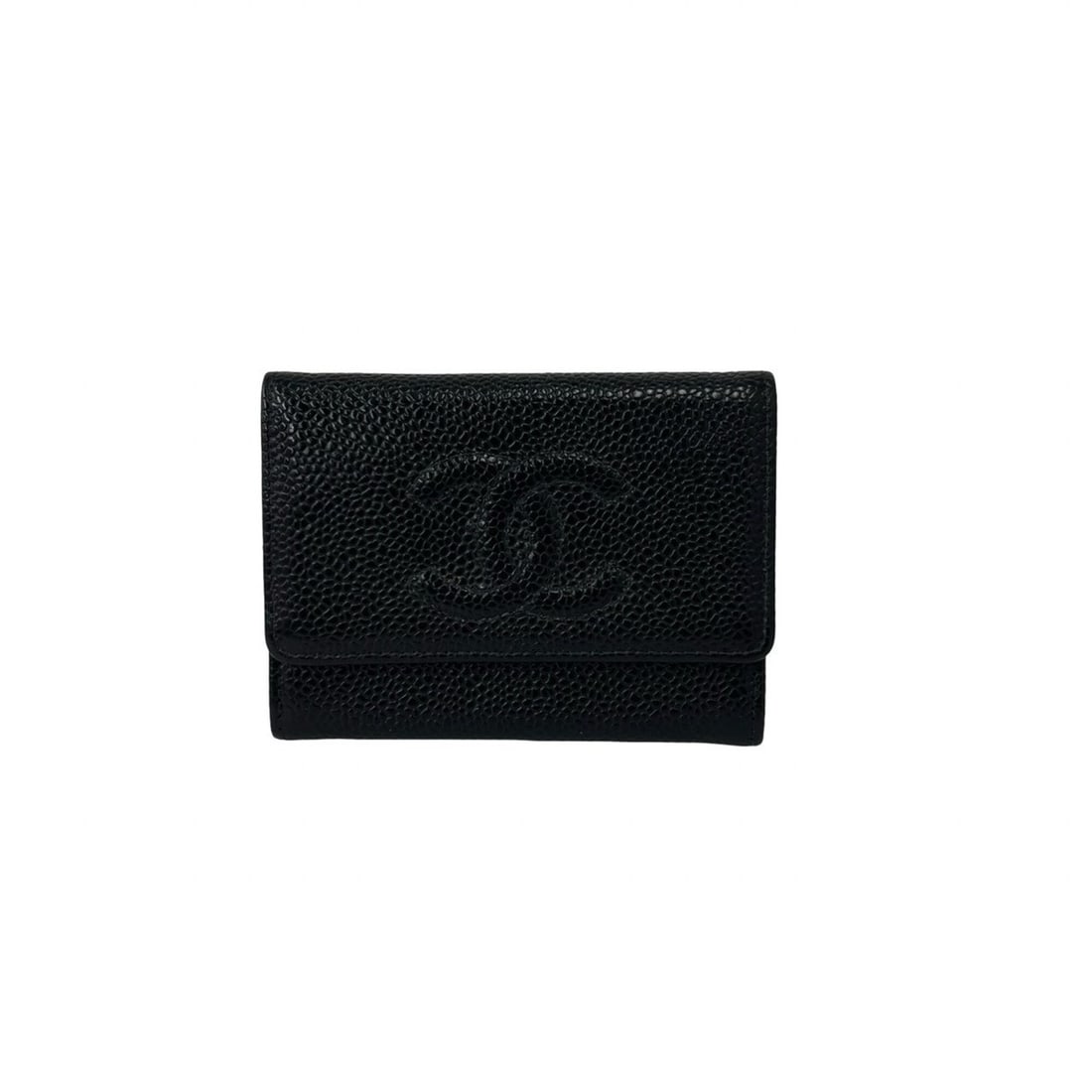 CHANEL Coco Mark Caviar Leather Genuine Business Card Holder/Card Case Black 01390: --- Catalog ---Category: DesignType: Card caseColor: BlackGender: WomenMaterial: Grained Calfskin Category: GeneralBrand: ChanelCategory: Physical PropertiesSize (HxWxD): 8cm x 10.5cm x 1.5cm / 3.14''
