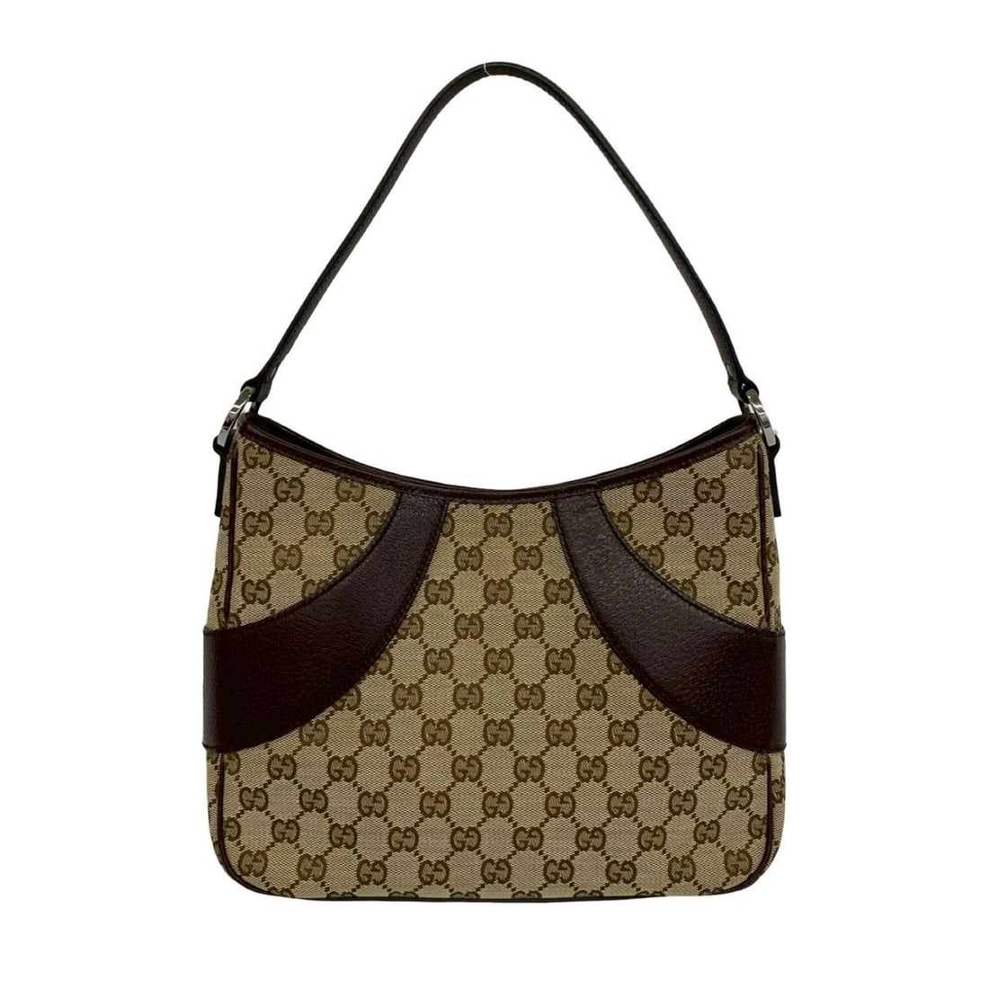 GUCCI GG pattern canvas leather genuine semi-one shoulder bag handbag mini tote brown 82934: --- Catalog ---Category: SizeSize (HxWxD): 20.5cm x 27.5cm x 8cm / 8.07'' x 10.82'' x 3.14''Category: DesignType: Handbag, Shoulder bag, Tote bagColor: BrownGender: WomenMaterial: Canvas , Leather Cat