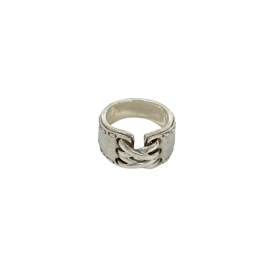 HERMES Vintage Mexico Ring, Sterling Silver 925, Accessory, Item No. 76711: --- Catalog ---Category: SizeJP Size: 9US Size: 5Category: DesignType: Band ringColor: SilverGender: WomenMaterial: Silver 925Category: GeneralBrand: Hermes--- Item List ---Section: ConditionRanking: 