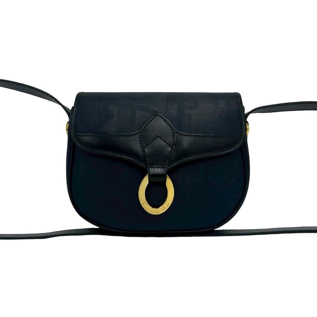 Christian Dior Vintage Trotter Pattern Leather Shoulder Bag/Pouch, Navy, 35355: --- Catalog ---Category: SizeSize (HxWxD): 18cm x 22cm x 6cm / 7.08'' x 8.66'' x 2.36''Category: DesignType: Pochette, Shoulder bagColor: NavyGender: WomenMaterial: PVC , Leather Category: GeneralBran