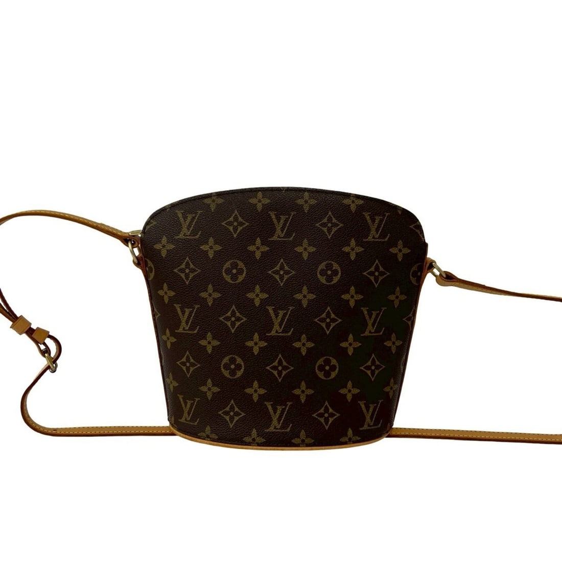 LOUIS VUITTON Louis Vuitton Druot Monogram Leather Genuine Shoulder Bag Pouch Sacoche Brown 32174: --- Catalog ---Category: SizeSize (HxWxD): 22cm x 20.5cm x 10.5cm / 8.66'' x 8.07'' x 4.13''Category: DesignType: Pochette, Shoulder bagColor: BrownGender: WomenMaterial: PVC , Leather Category: Gener