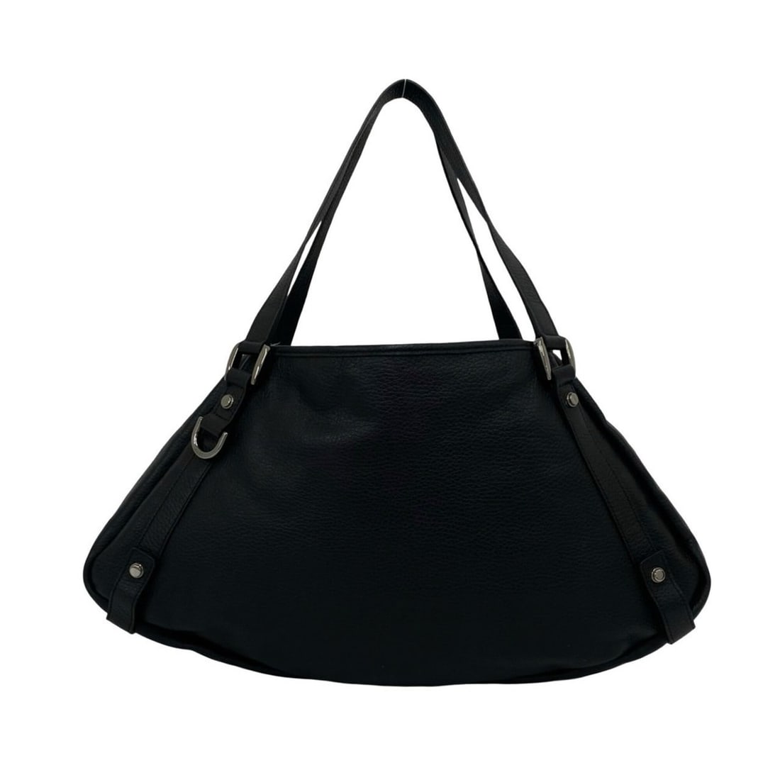 GUCCI logo-engraved hardware leather tote bag, handbag, semi-shoulder black, 89391 (1 of 10)