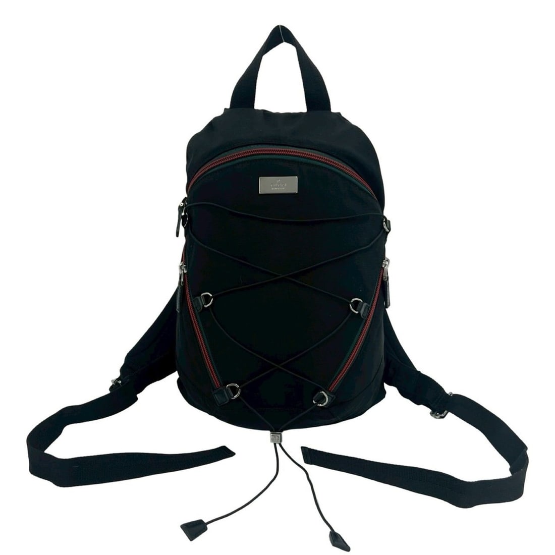 GUCCI Sherry Line Logo Hardware Nylon Backpack Mini Daypack Black 32177: --- Catalog ---Category: SizeSize (HxWxD): 36.5cm x 25.5cm / 14.37'' x 10.03''Category: DesignType: BackpackColor: BlackGender: WomenMaterial: Nylon Category: GeneralBrand: Gucci--- Item List ---Secti