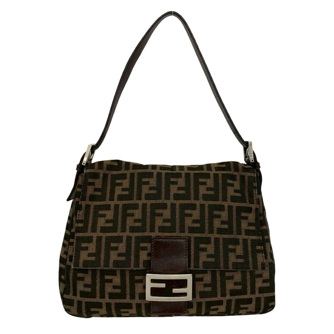 FENDI Mamma Bucket Zucca FF Pattern Canvas Leather Semi-One Shoulder Bag Tote Brown 20335: --- Catalog ---Category: SizeSize (HxWxD): 21.5cm x 29cm x 11.5cm / 8.46'' x 11.41'' x 4.52''Category: DesignType: Shoulder bag, Tote bagColor: Black, BrownGender: WomenMaterial: Canvas , Leather Cate