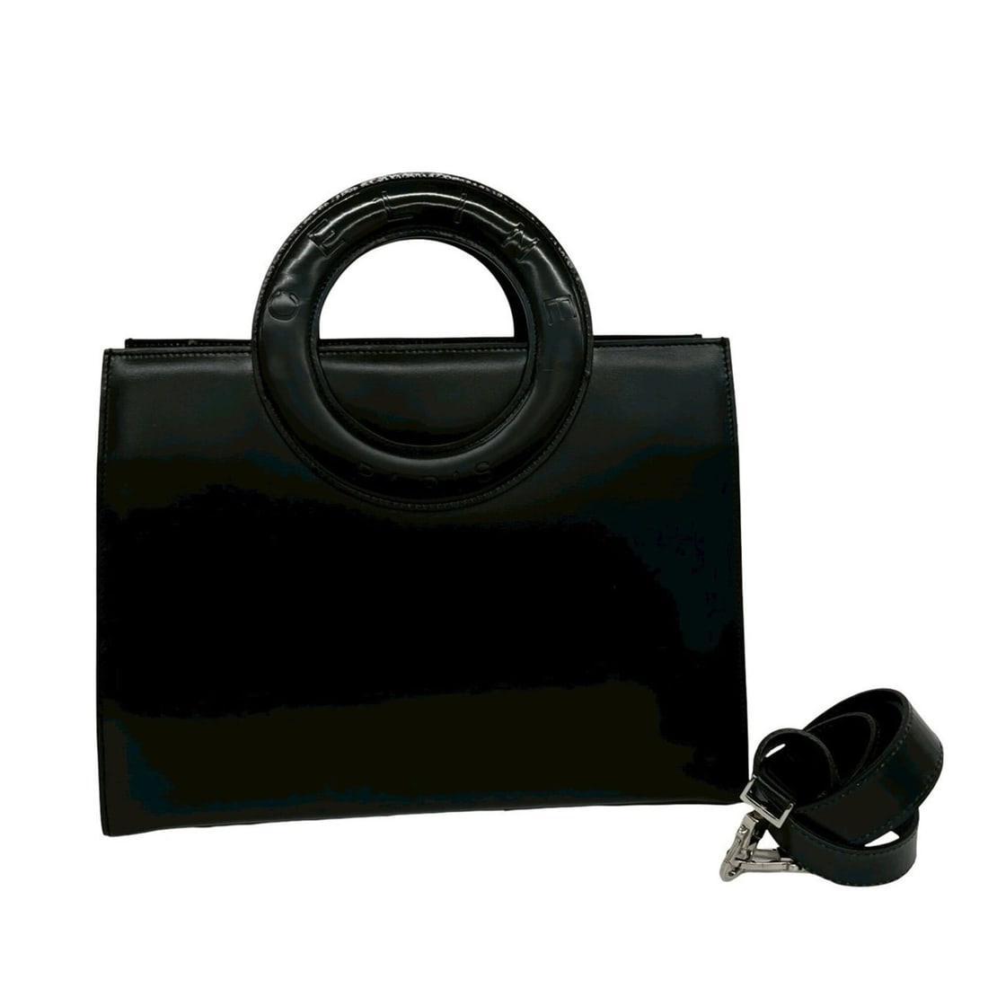 CELINE Circle Logo Leather 2-Way Shoulder Bag/Handbag/Mini Tote Bag, Black 33232: --- Catalog ---Category: SizeSize (HxWxD): 22.5cm x 30cm x 10cm / 8.85'' x 11.81'' x 3.93''Category: DesignType: Handbag, Shoulder bag, Tote bagColor: BlackGender: WomenMaterial: Leather Category: Gen