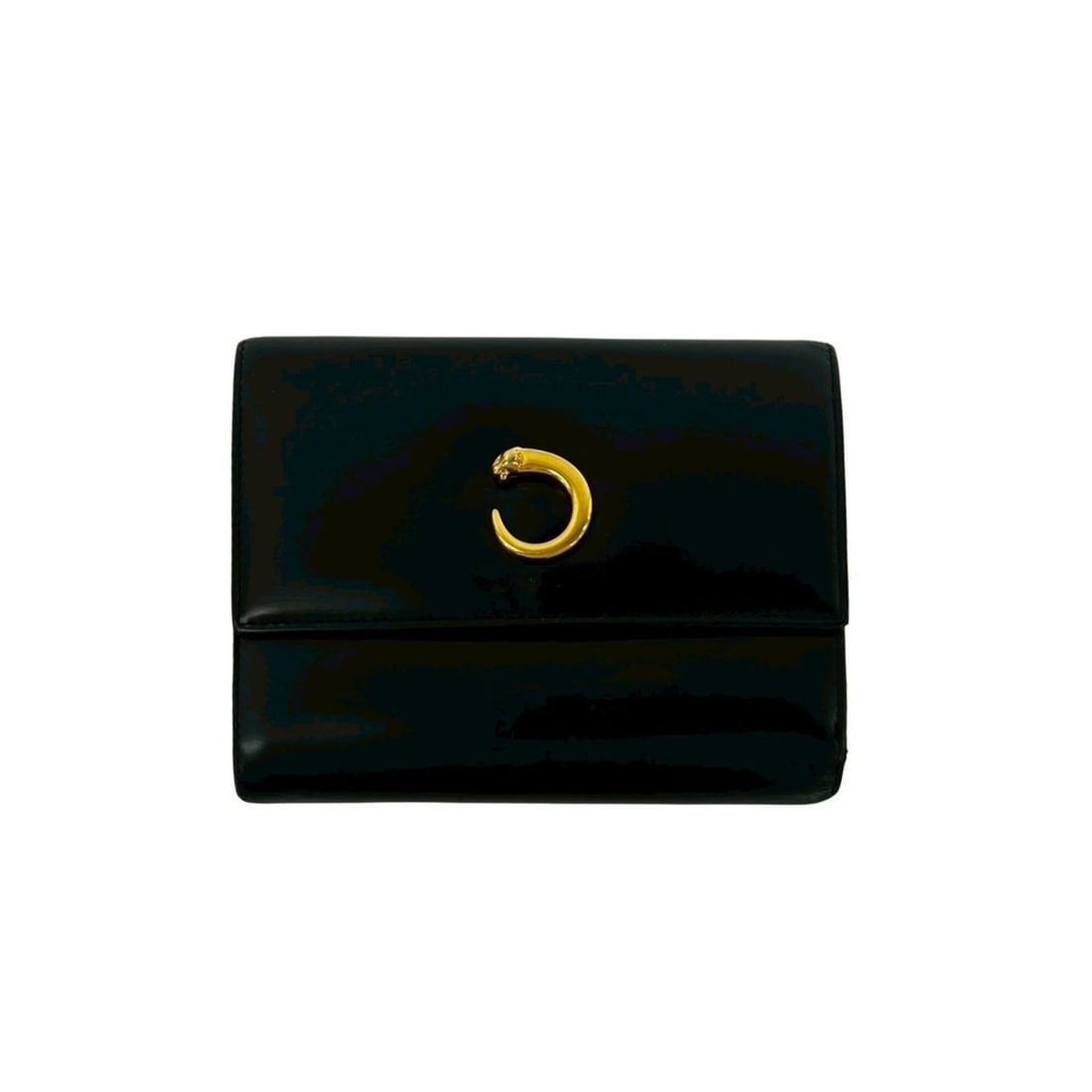 CARTIER Panther Line Panthère Tri-fold Wallet, Genuine Leather, Mini Business Card Holder/Card: --- Catalog ---Category: SizeSize (HxWxD): 11cm x 14cm x 2cm / 4.33'' x 5.51'' x 0.78''Category: DesignType: Wallet (tri-fold)Color: BlackGender: WomenMaterial: Leather Category: GeneralBrand: Cartier