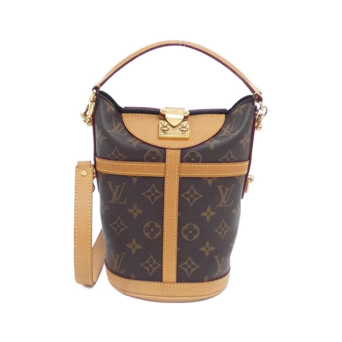 Louis Vuitton Monogram Duffle Bag M43587 Handbag: --- Catalog ---Category: SizeSize (HxWxD): 22cm x 15cm x 13cm / 8.66'' x 5.9'' x 5.11''Category: DesignType: HandbagColor: MarronGender: Men,WomenMaterial: Coated canvas Hardware Color: GoldCategory: 