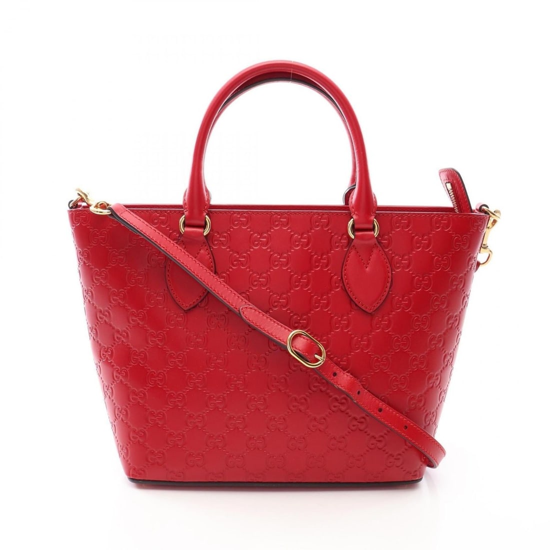Gucci Guccissima 2-way Tote Bag Handbag Leather Women's Red 432124: --- Catalog ---Category: SizeSize (HxWxD): 23cm x 25cm x 12.5cm / 9.05'' x 9.84'' x 4.92''Category: DesignType: Handbag, Tote bagColor: Red colorGender: WomenMaterial: Leather Category: GeneralMPN: 43