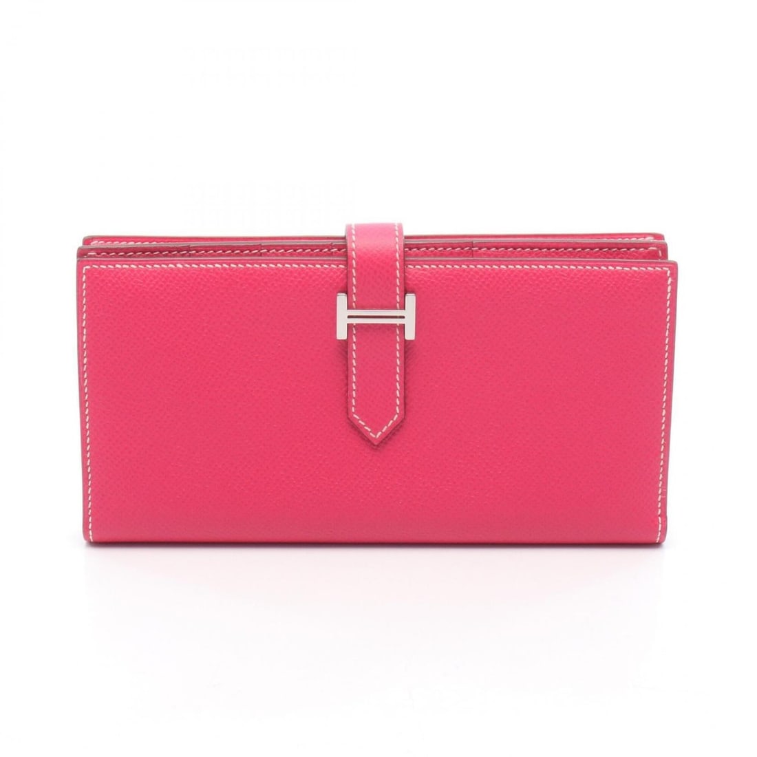 Hermes Bearn Soufflé Bi-fold Long Wallet, Leather, Calfskin (Cowhide), Veau Epsom, Pink Tone: --- Catalog ---Category: SizeSize (HxWxD): 9cm x 17.5cm x 2cm / 3.54'' x 6.88'' x 0.78''Category: DesignType: Long wallet (bi-fold)Color: Pink, Rose tyrienGender: WomenMaterial: Epsom leather Category